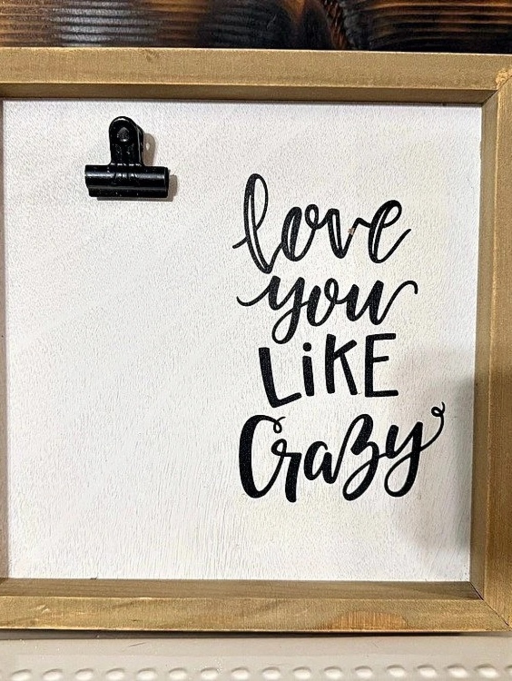 Framed "Love You Like Gravy" Wall Art in White & Black